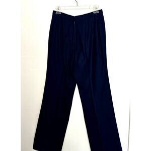 Vintage Pendleton 1970s 100% Virgin Wool Dark Blue Pants Wide Leg Size 12